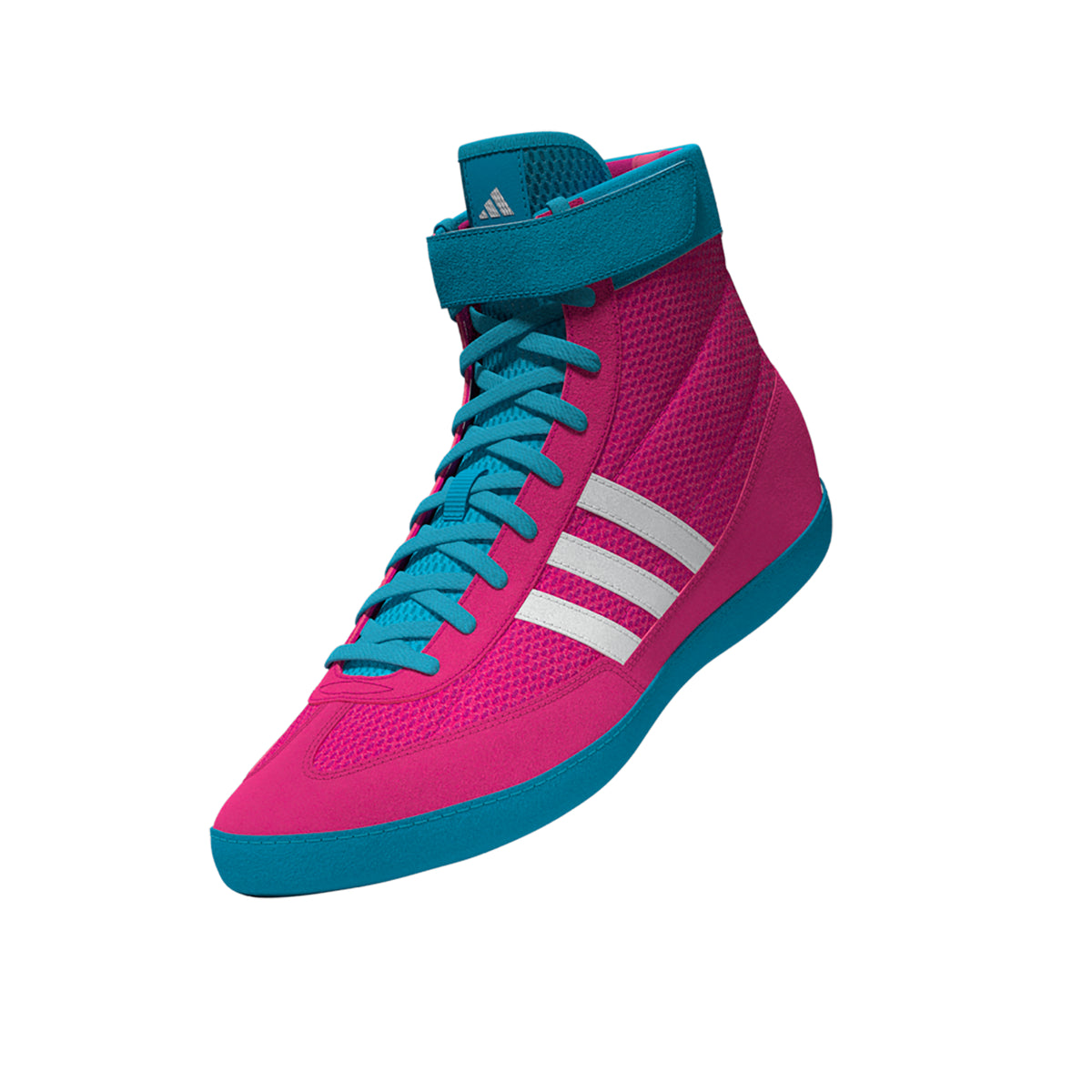 Adidas Combat Speed 4 Pink White Cyan Wrestling Shoes