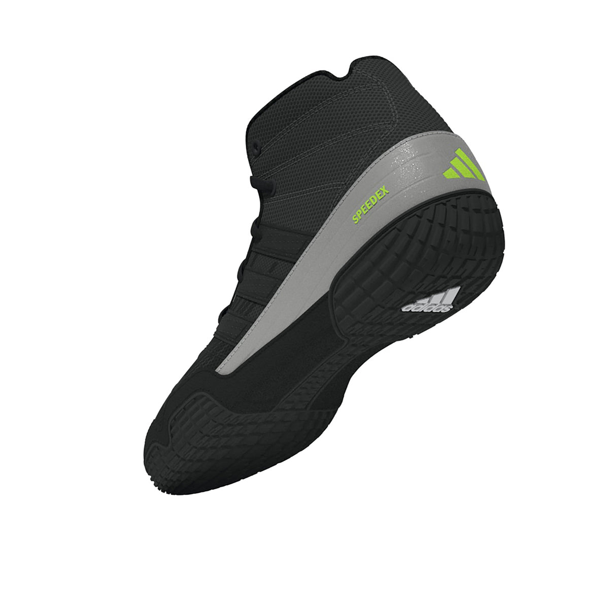 Adidas Speedex Youth Black/Grey/Solar Green Wrestling Shoes