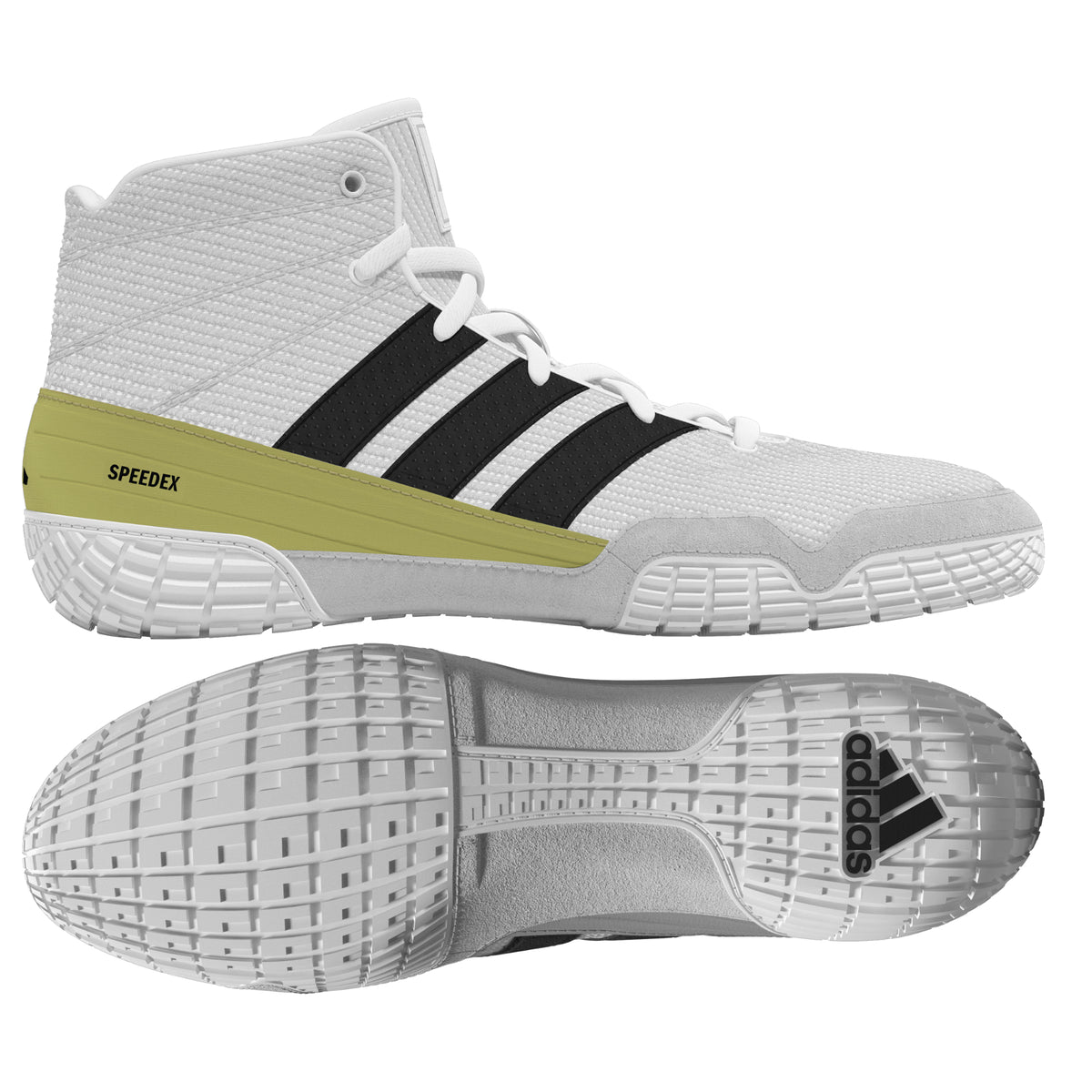 Adidas Speedex White Black Gold Wrestling Shoes