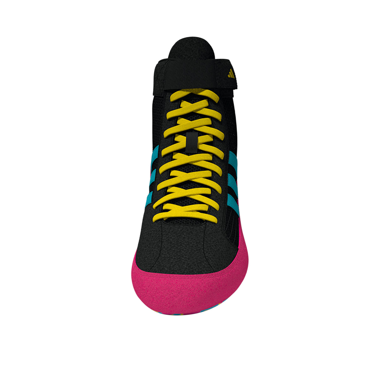 Adidas HVC 2 Black Cyan Pink Wrestling Shoes