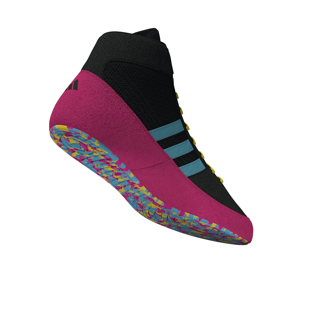 Adidas HVC 2 Black Cyan Pink Wrestling Shoes
