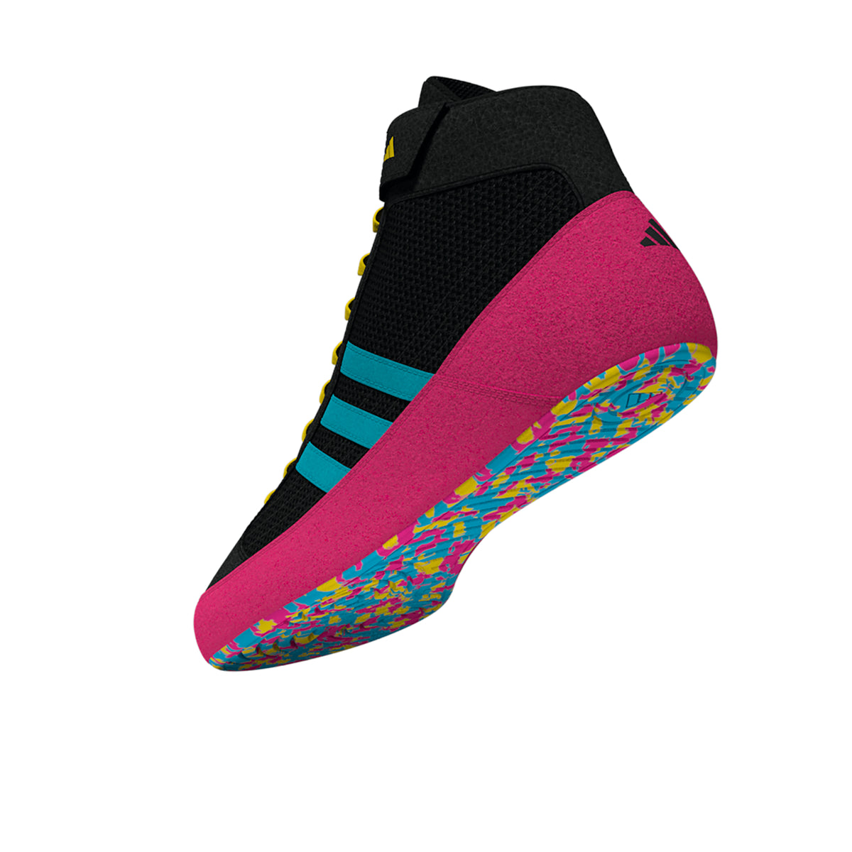 Adidas HVC 2 Black Cyan Pink Wrestling Shoes