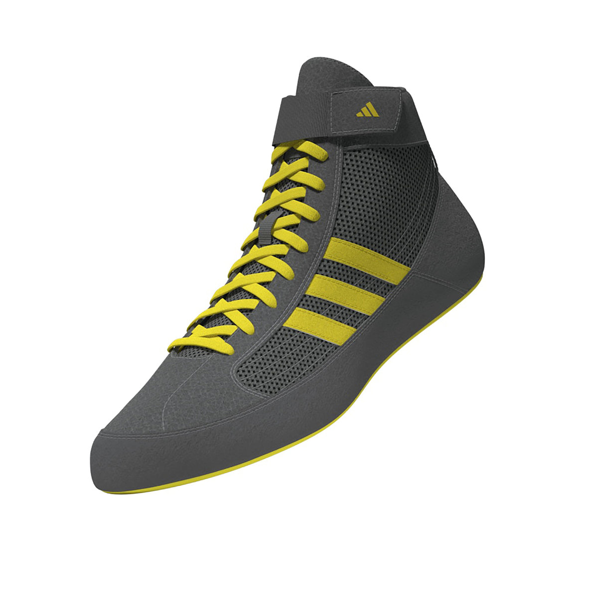 adidas HVC 2 Wrestling Shoes, M6.5/W8, Grey/Yellow adidas HVC 2 Wrestling Shoes, M6.5/W8, Grey/Yellow