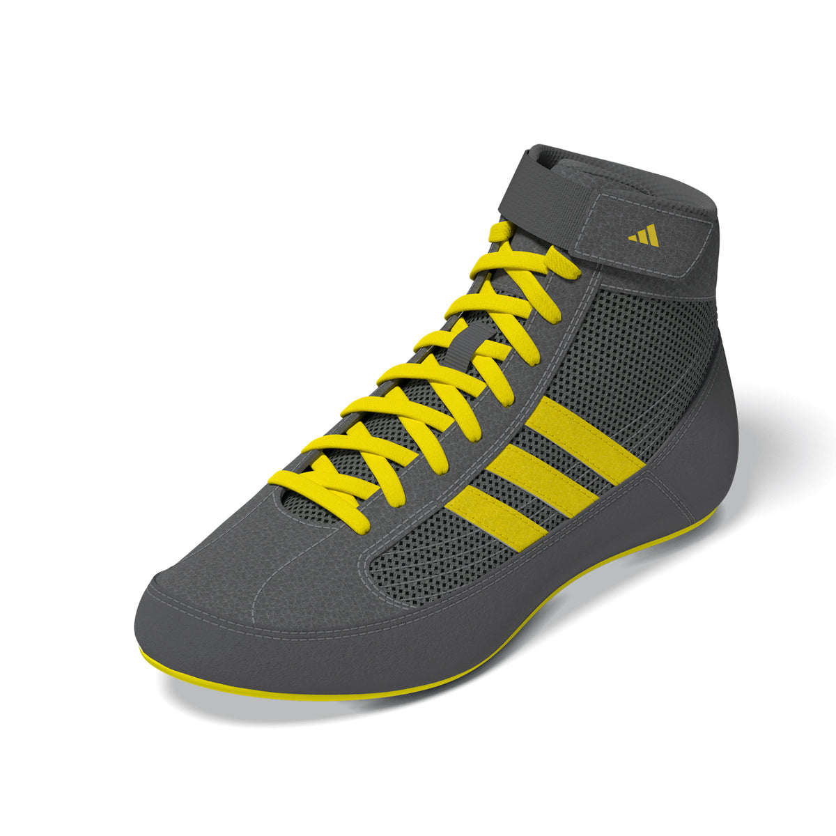 Adidas HVC 2 Youth Grey Yellow Wrestling Shoes