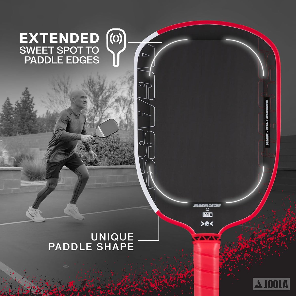JOOLA Agassi Pro 16mm Pickleball Paddle product image