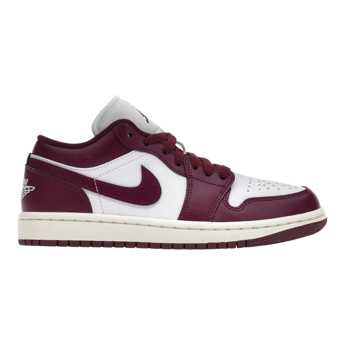 Air Jordan 1 Low Women's Sneakers — Sail/Bordeaux Low-Top