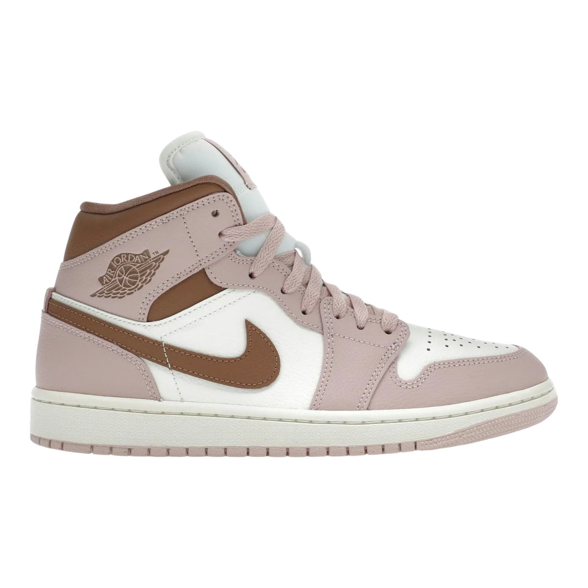 Air Jordan 1 Mid Women's Sneakers — Neapolitan Sail/Pink Oxford Mid-Top