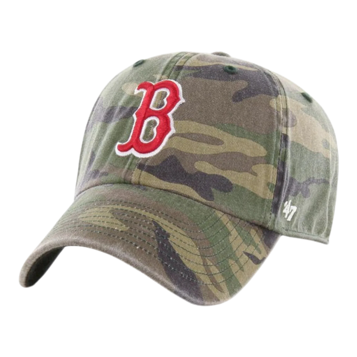 47 Brand Clean Up Boston Red Sox Men's Strapback Hat — Camo Adjustable Cap
