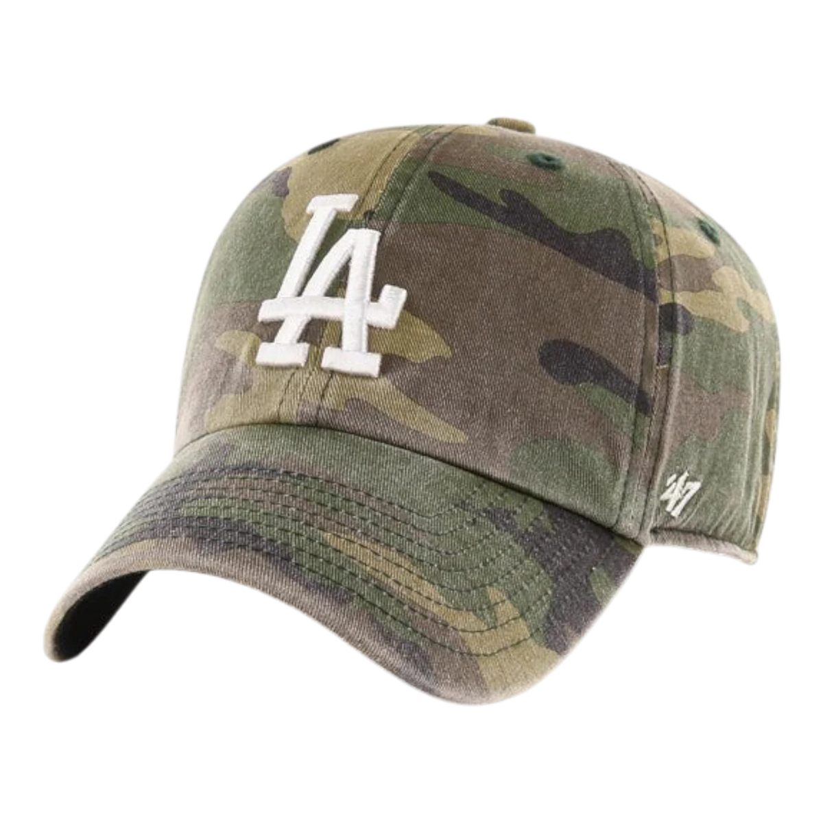 47 Brand Clean Up Los Angeles Dodgers Men's Strapback Hat — Camo Adjustable Cap