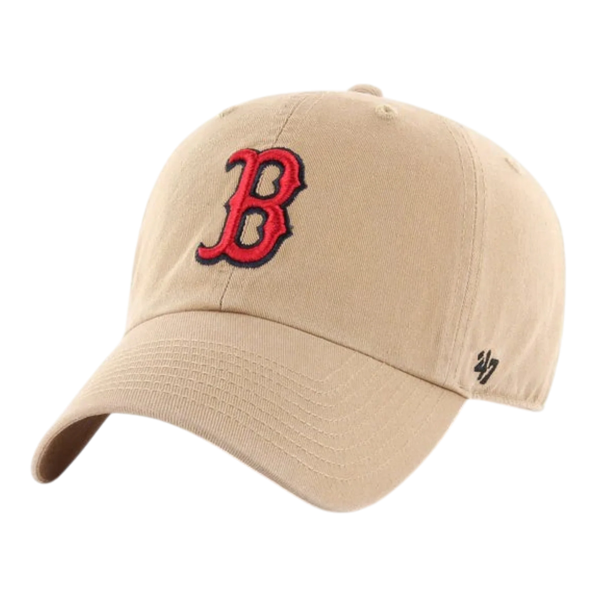 47 Brand Clean Up Boston Red Sox Men's Strapback Hat — Khaki Adjustable Cap