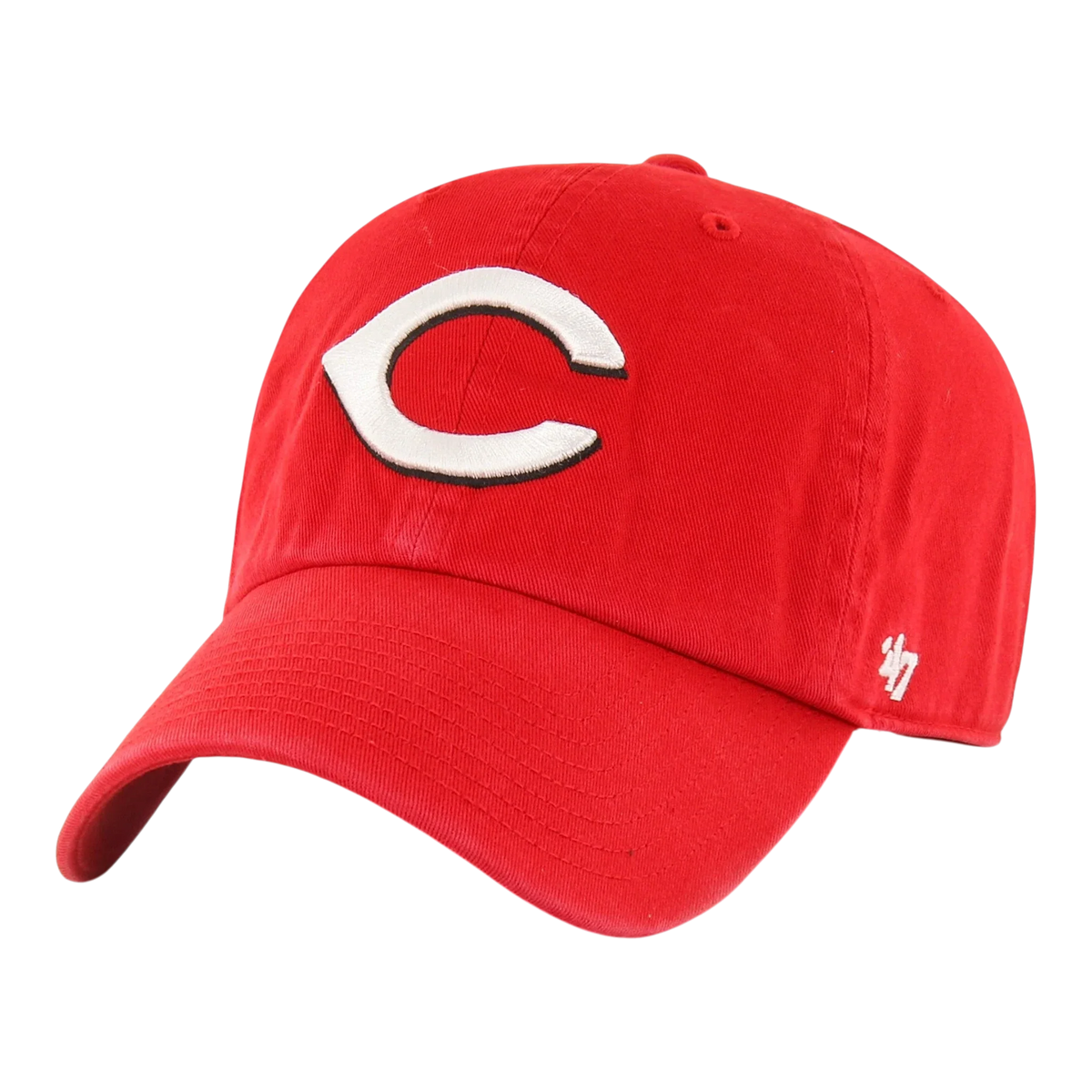 47 Brand Clean Up Cincinnati Reds Men's Strapback Hat — Red Adjustable Cap