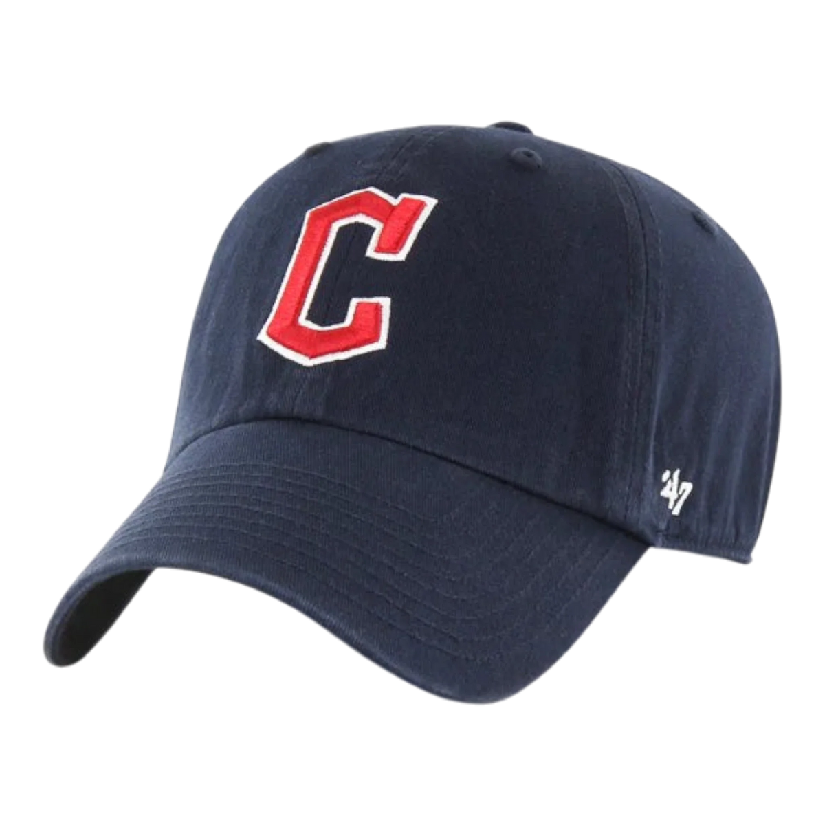 47 Brand Clean Up Cleveland Guardians Men's Strapback Hat — Navy Adjustable Cap