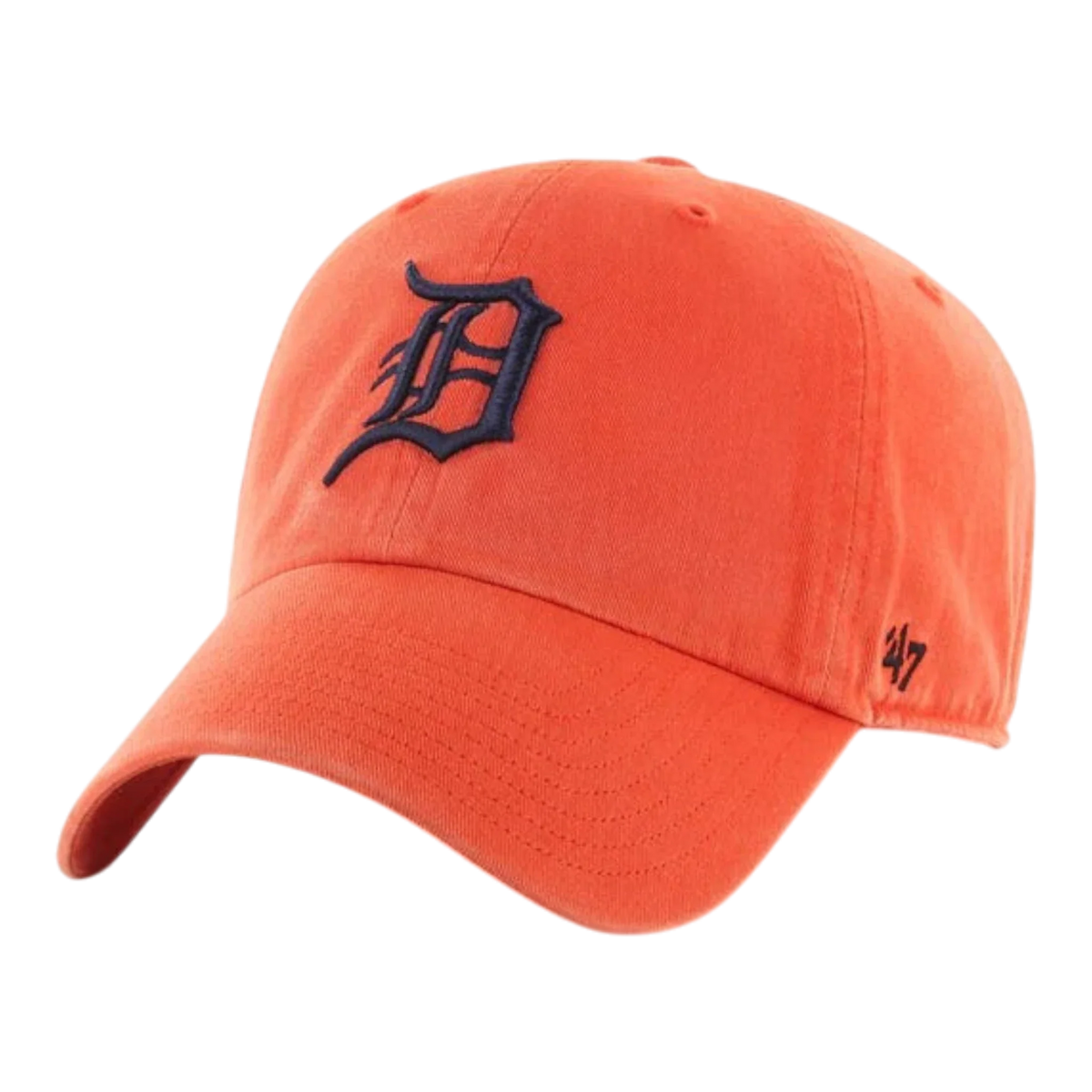 47 Brand Clean Up Detroit Tigers Men's Strapback Hat — Orange Adjustable Cap