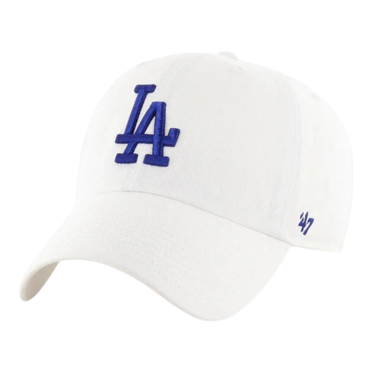 47 Brand Clean Up Los Angeles Dodgers Men's Strapback Hat — White Adjustable Cap