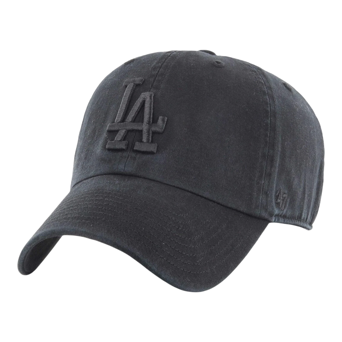 47 Brand Clean Up Los Angeles Dodgers Men's Strapback Hat — Black Adjustable Cap
