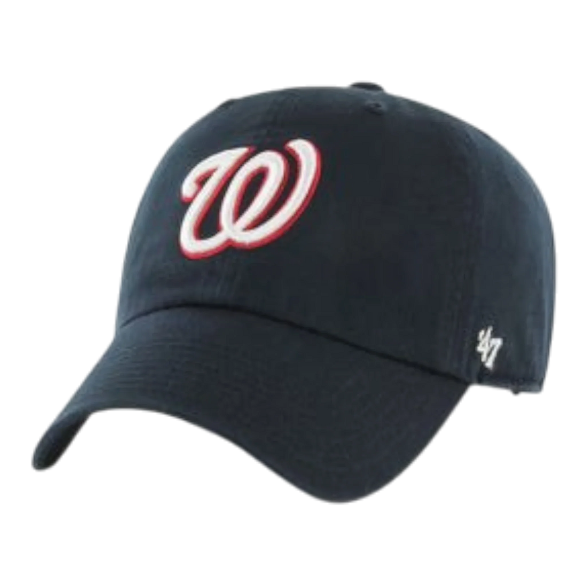 47 Brand Clean Up Washington Nationals Men's Strapback Hat — Navy Adjustable Cap