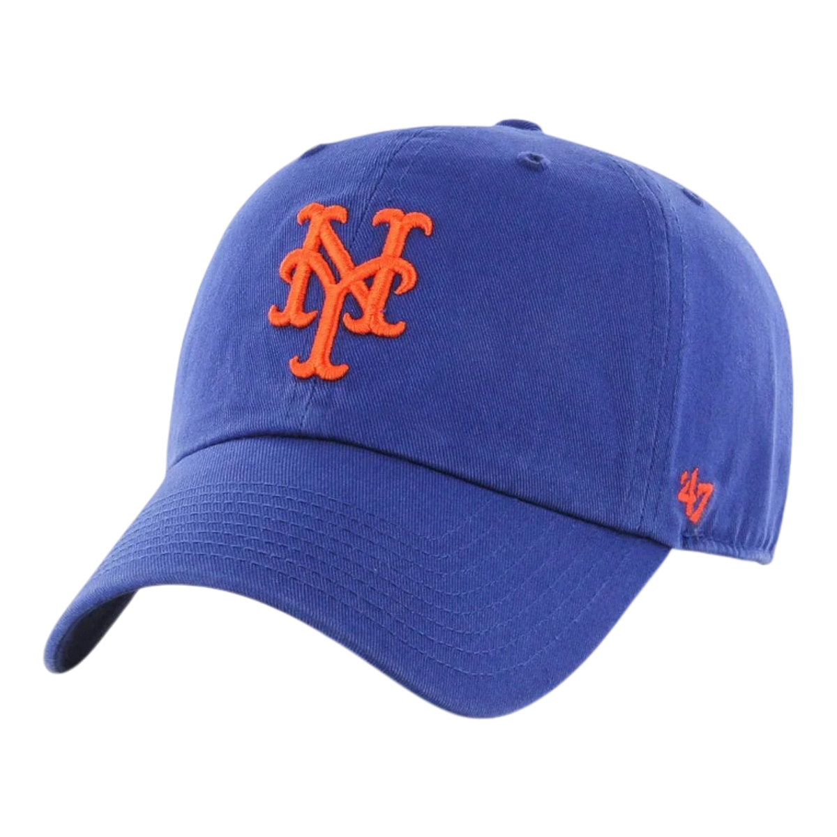 47 Brand Clean Up New York Mets Men's Strapback Hat — Royal Blue Adjustable Cap