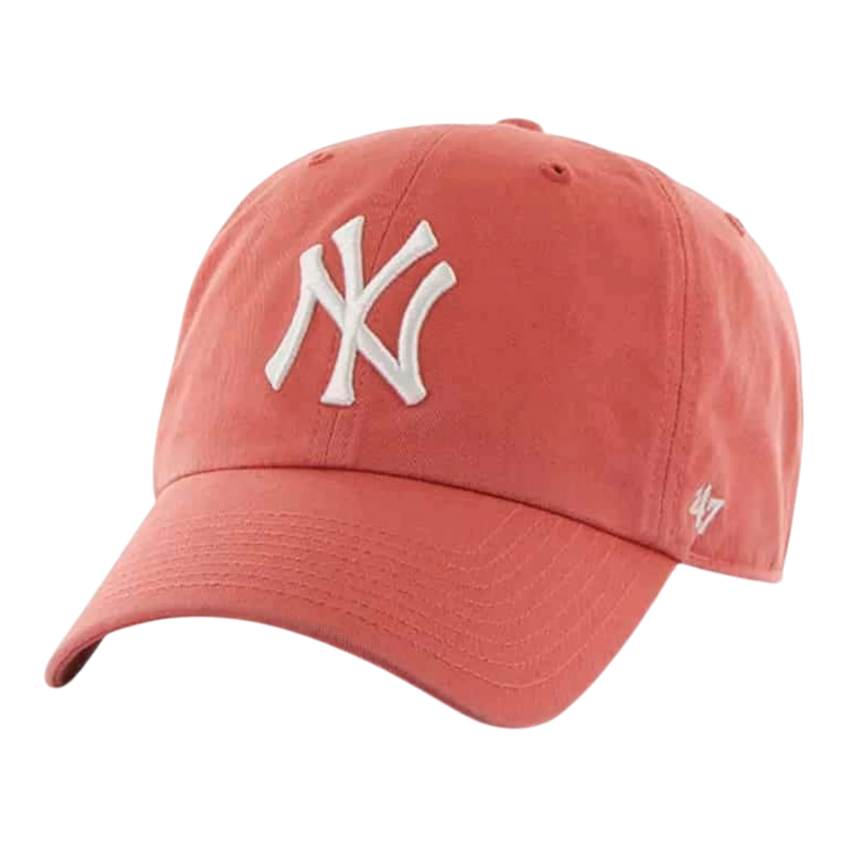 47 Brand Clean Up New York Yankees Men's Strapback Hat — Island Red Adjustable Cap