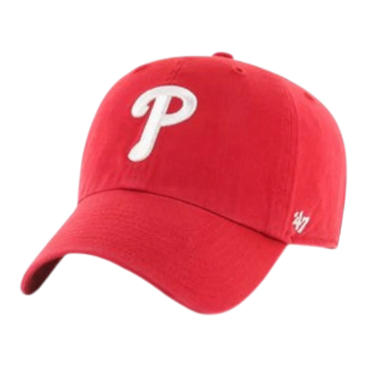 47 Brand Clean Up Philadelphia Phillies Men's Strapback Hat — Red Adjustable Cap
