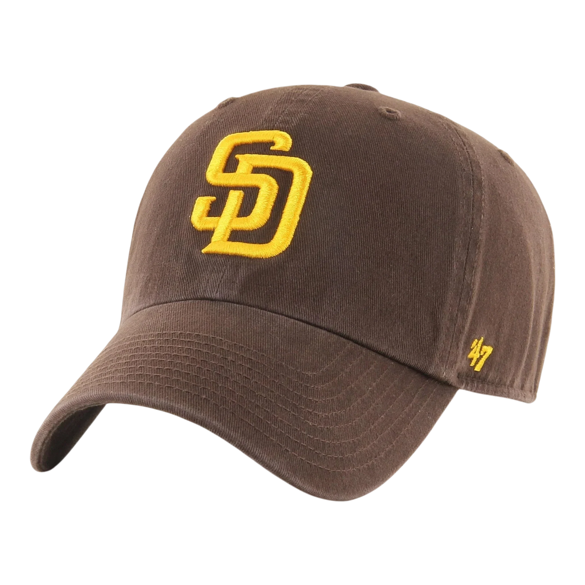 47 Brand Clean Up San Diego Padres Men's Strapback Hat — Brown Adjustable Cap