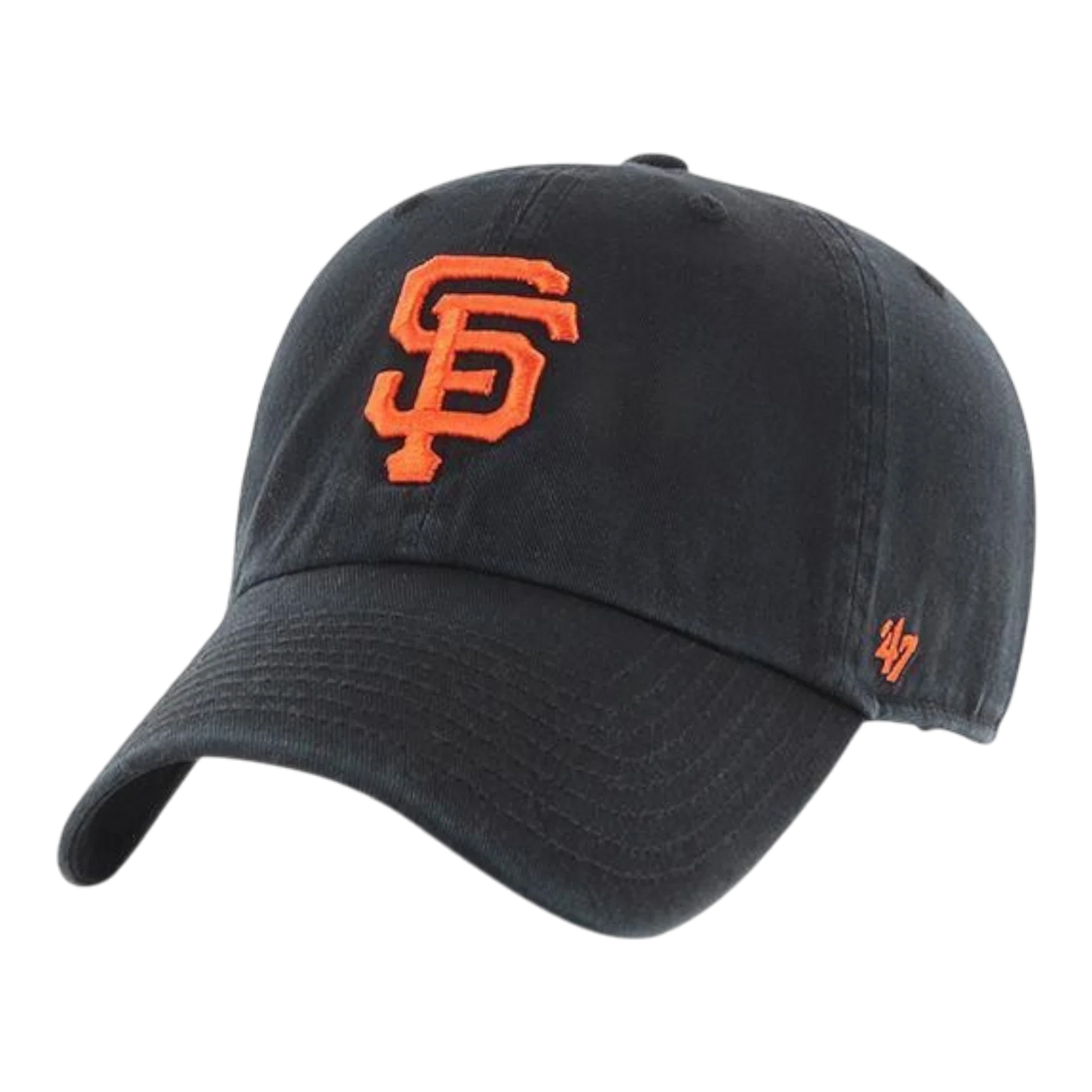 47 Brand Clean Up San Francisco Giants Men's Strapback Hat — Black Adjustable Cap