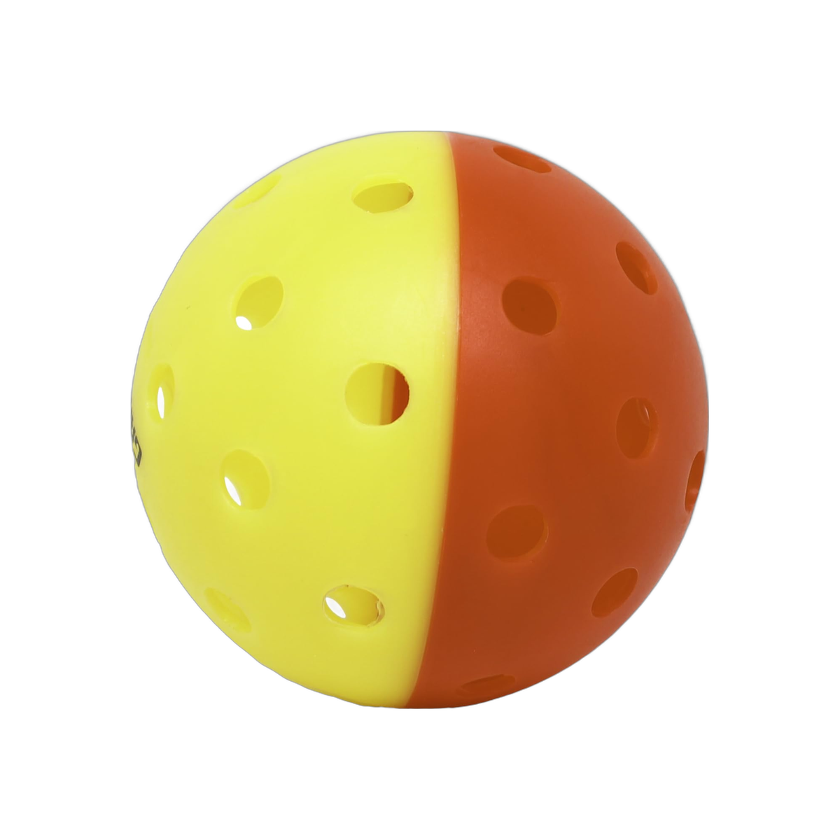 Gamma Two-Tone Outdoor Training Pickleballs Yellow and Red 3 Pack - front view