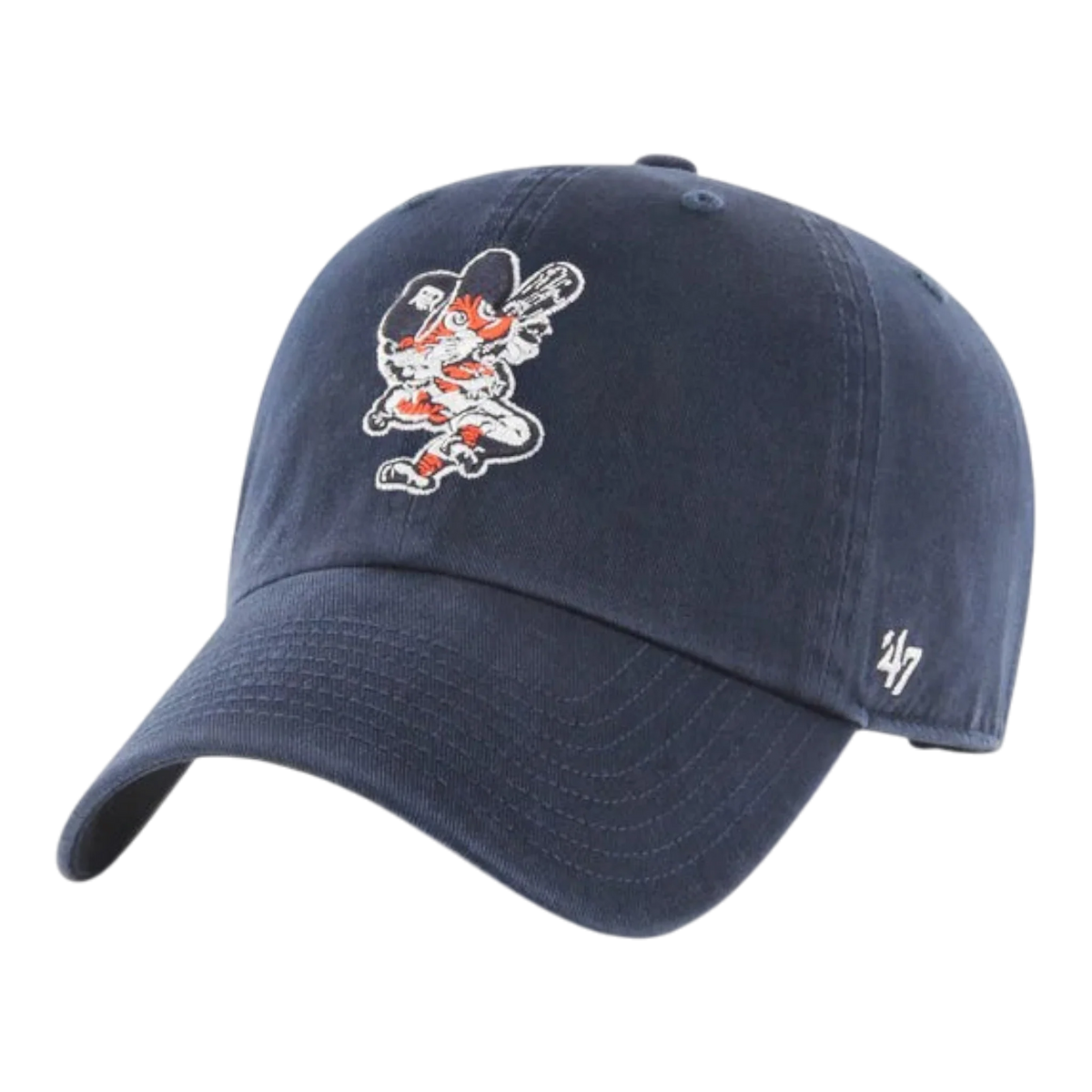 47 Brand Clean Up Detroit Tigers Cooperstown Men's Strapback Hat — Navy Adjustable Cap