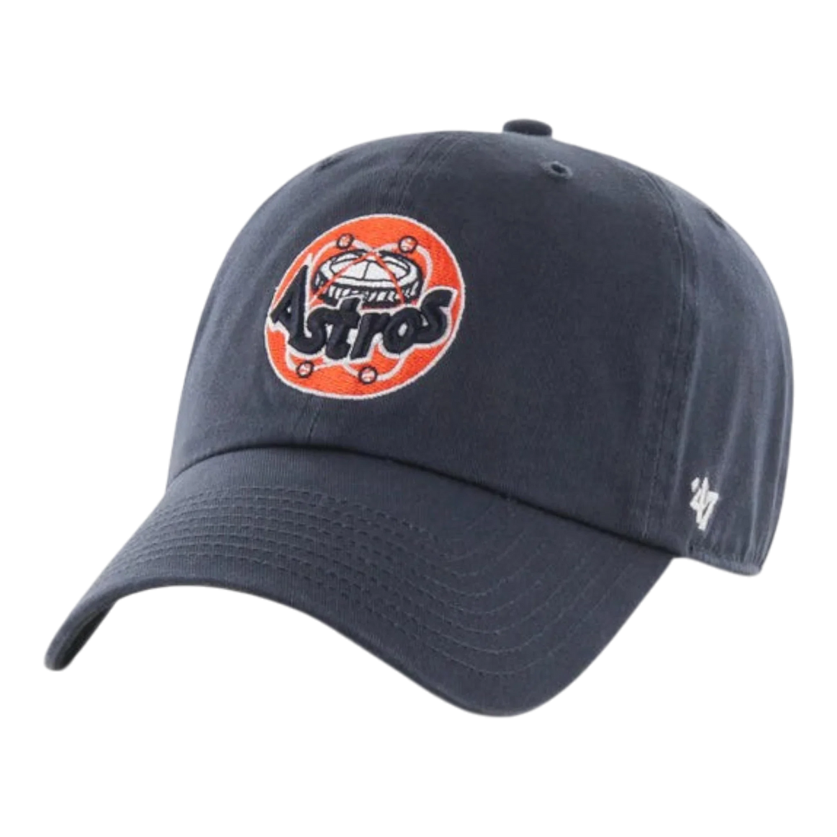 47 Brand Clean Up Houston Astros Cooperstown Men's Strapback Hat — Navy Adjustable Cap