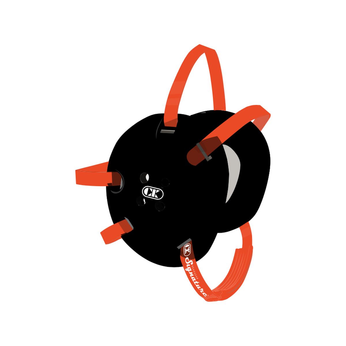 Cliff Keen CE58 Custom E58 Signature Wrestling Headgear in Black/Orange