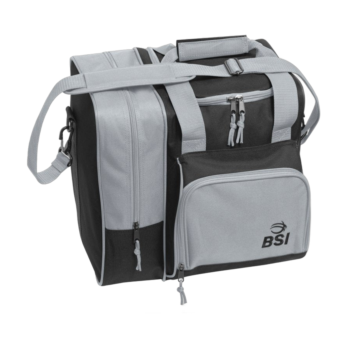 BSI Deluxe Single Tote Bowling Bag in Black/Gray