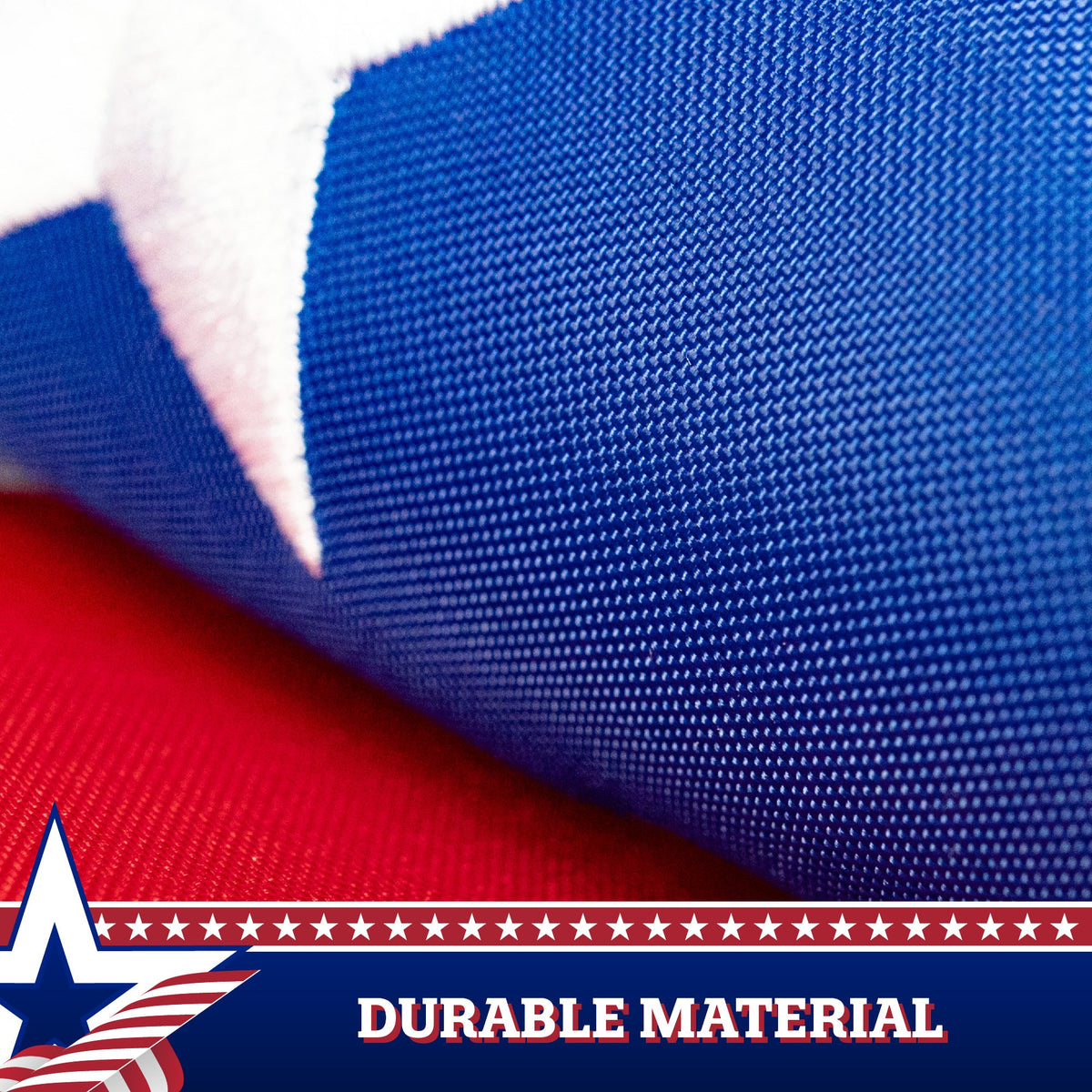 G128 Betsy Ross Pull Down Bunting Flag, 1.67x8 Ft, Embroidered Polyester - View 5