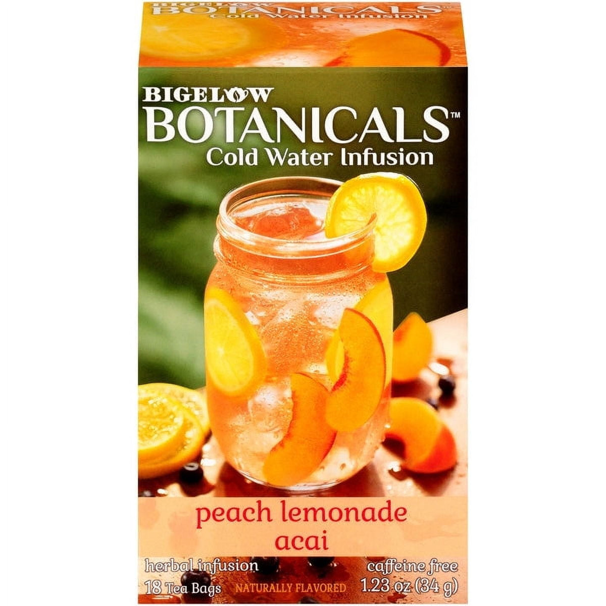 Bigelow Botanicals Peach Lemonade Acai Tea, 18 Bags (Case of 6)