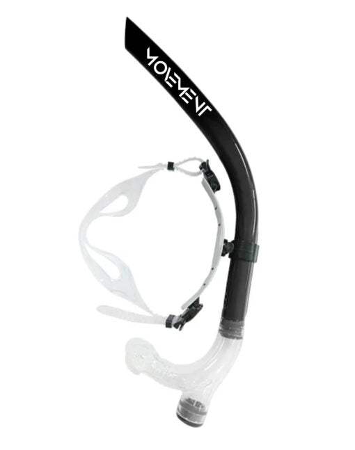Movement Velocity Center Mount Swim Snorkel in Black - Front View
