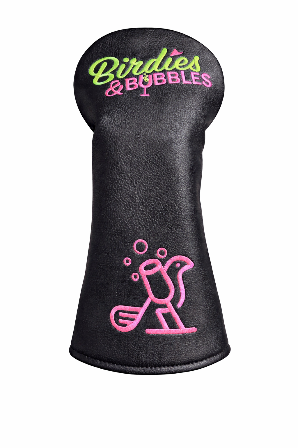 Bubbly Bombshell Women's Golf Driver Headcover Black | Birdies & Bubbles