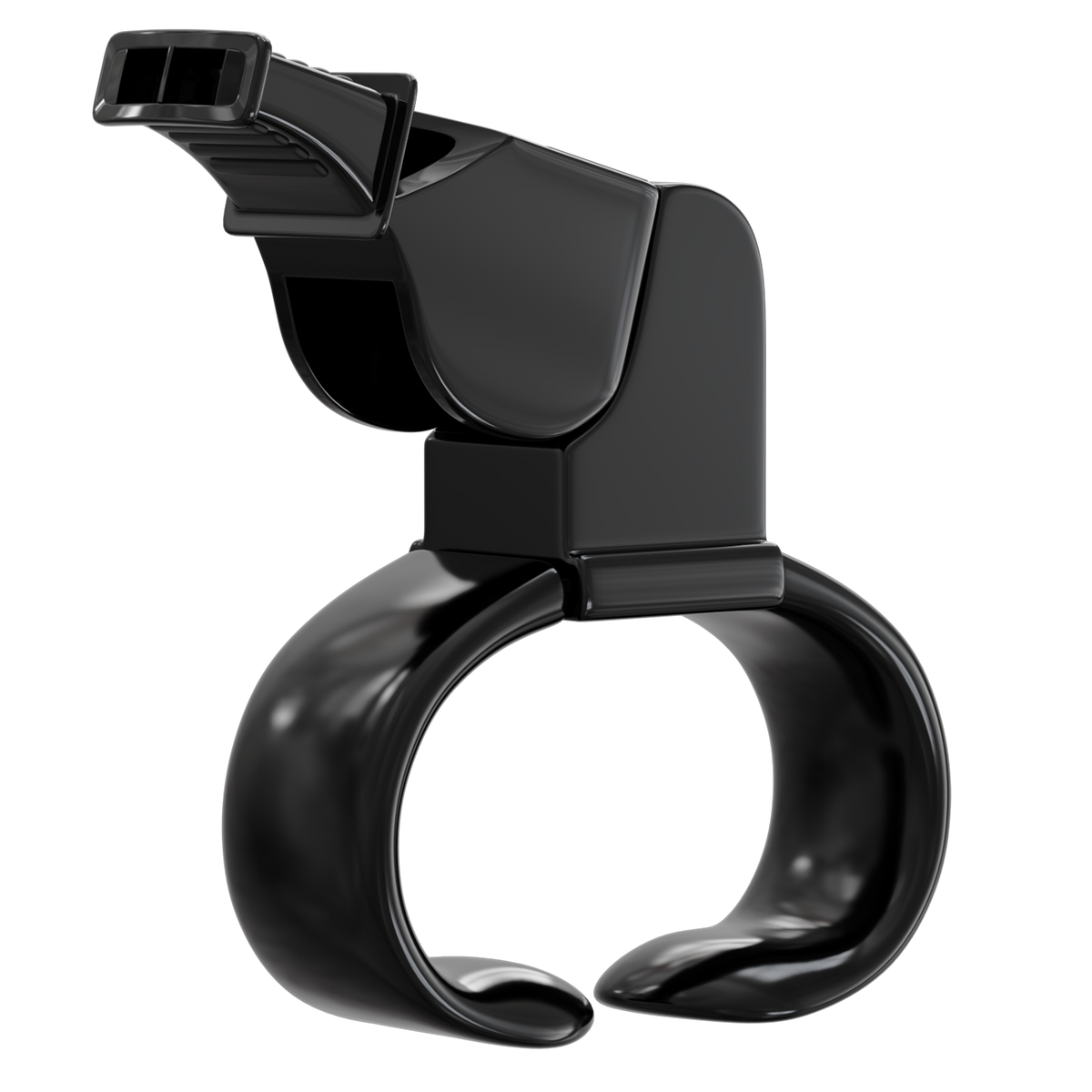 GCA Pro Classic CMG Official Referee Fingergrip Whistle - angle view