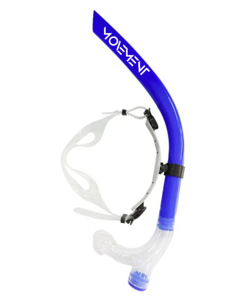 Movement Velocity Center Mount Swim Snorkel in Blue - Front View