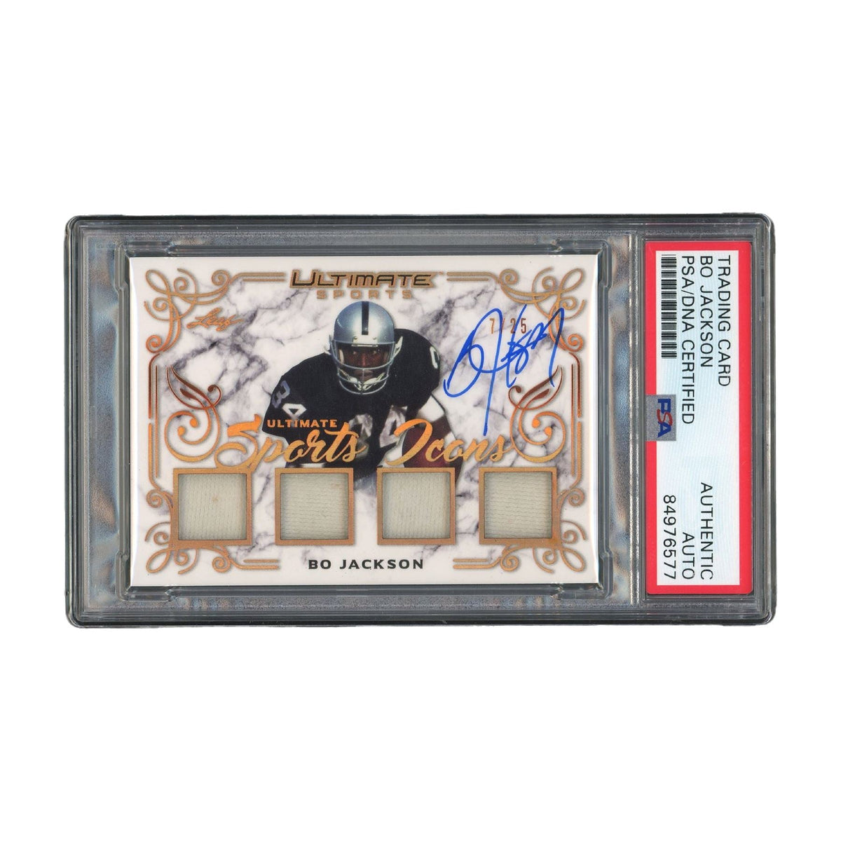 Bo Jackson Autographed 2021 Leaf Sports Icon PSA Authentic Auto