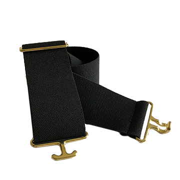 Black + Brass Elastic Belt