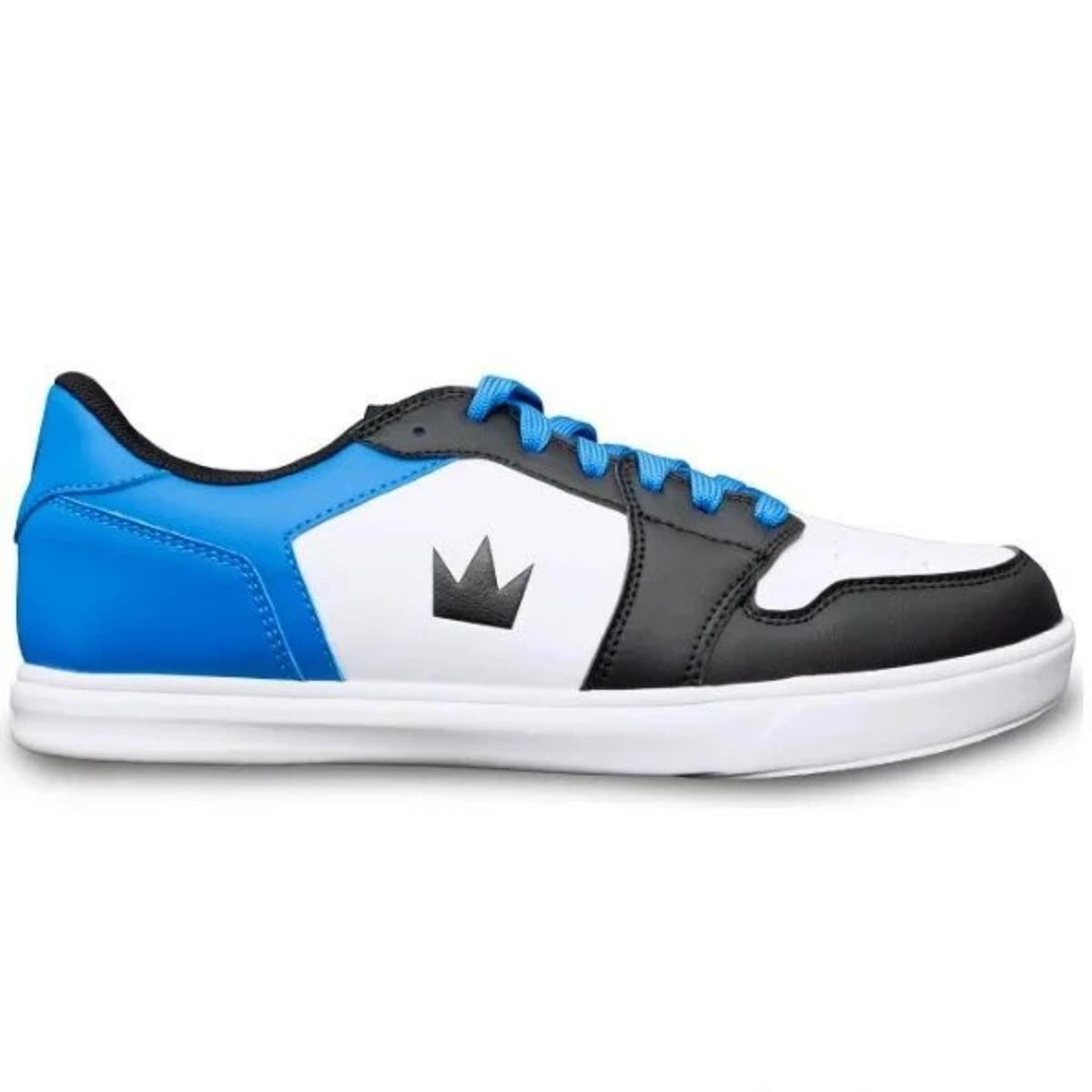 Men’s bowling shoe with lace-up closure, low-profile sole, and durable upper, designed for comfort, support, and controlled slide on the lanes.
