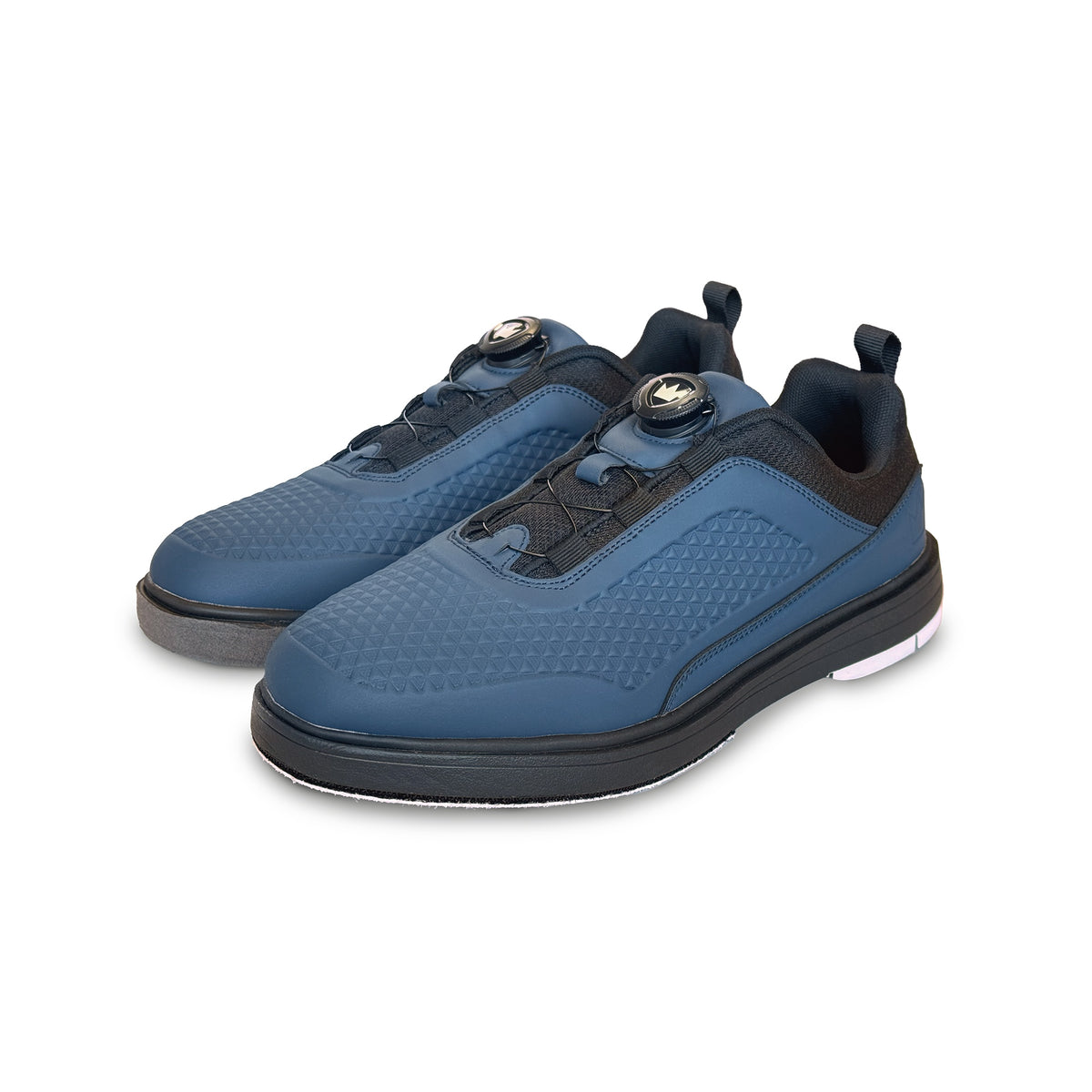 Brunswick Fusion RH Mens Bowling Shoes - Steel Blue - Brunswick Fusion Steel Blue 3qtr View Left 1600x1600