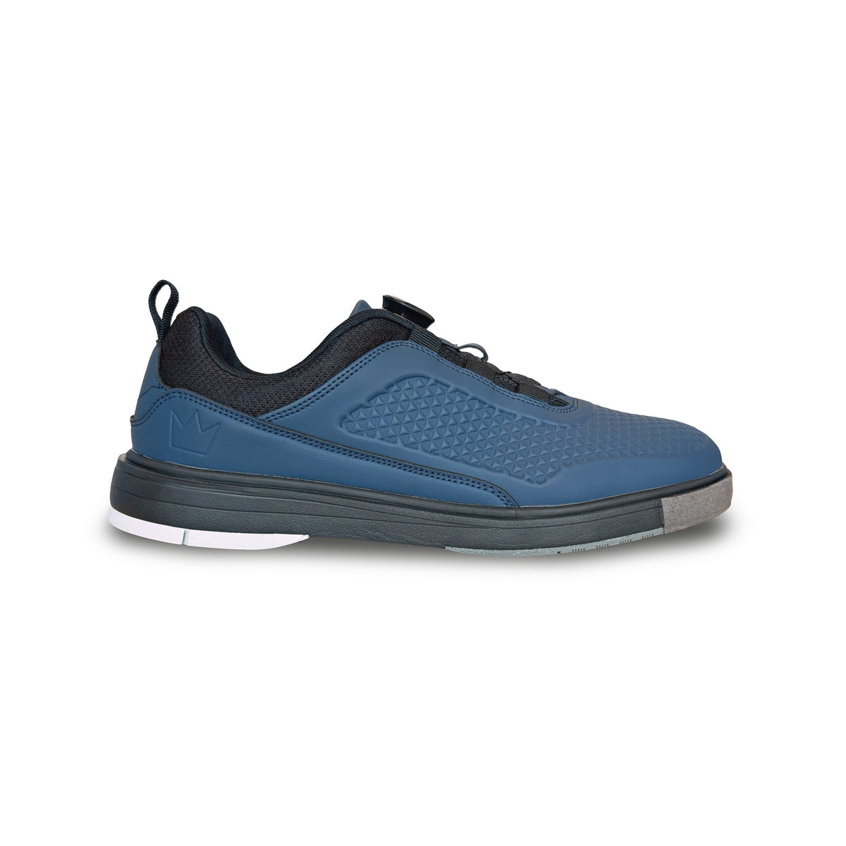 Brunswick Fusion RH Mens Bowling Shoes - Steel Blue - Brunswick Fusion Steel Blue Side View 1600x1600