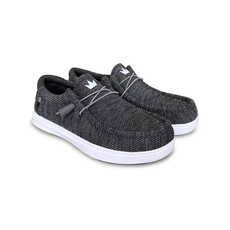 Brunswick Hero Mens Bowling Shoes - Black Knit - Brunswick Hero Black Knit 3qtr View Right 1600x1600