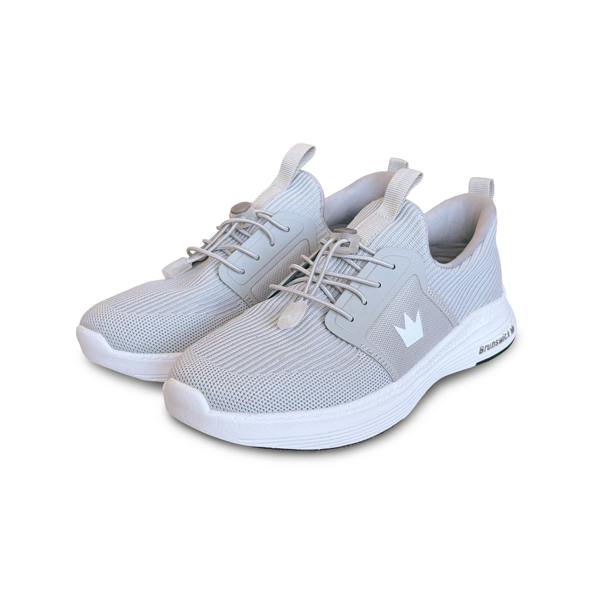 Brunswick Majestic Womens Bowling Shoes - Grey - Brunswick Majestic Grey 3qtr View Left 1600x1600