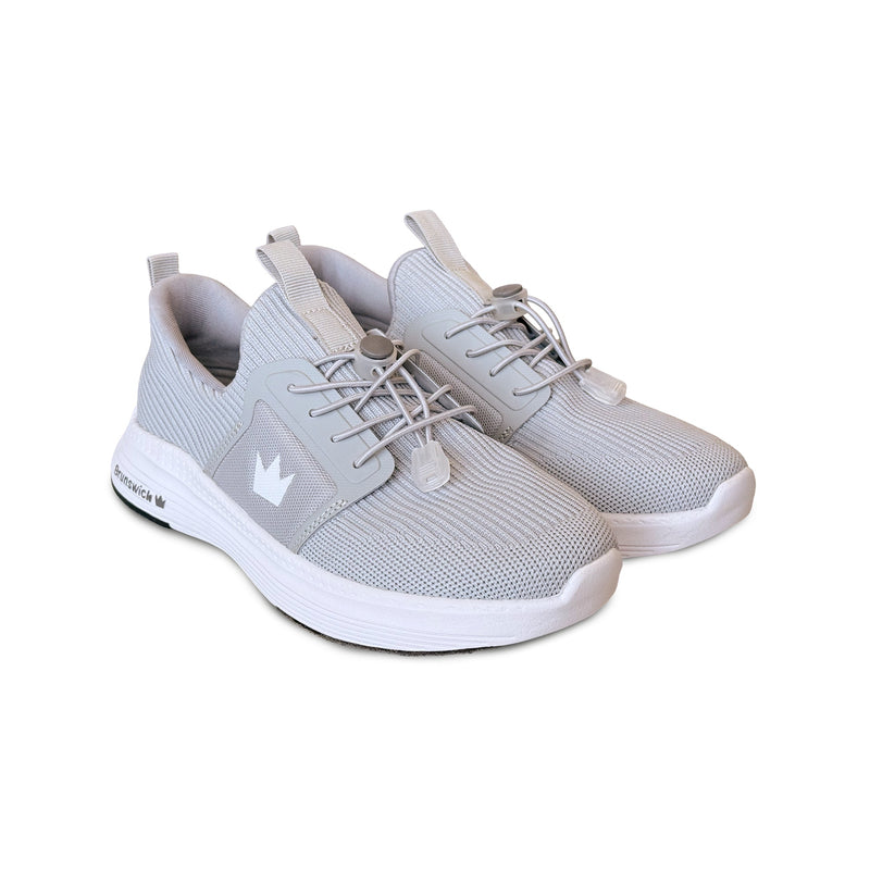 Brunswick Majestic Womens Bowling Shoes - Grey - Brunswick Majestic Grey 3qtr View Right 1600x1600