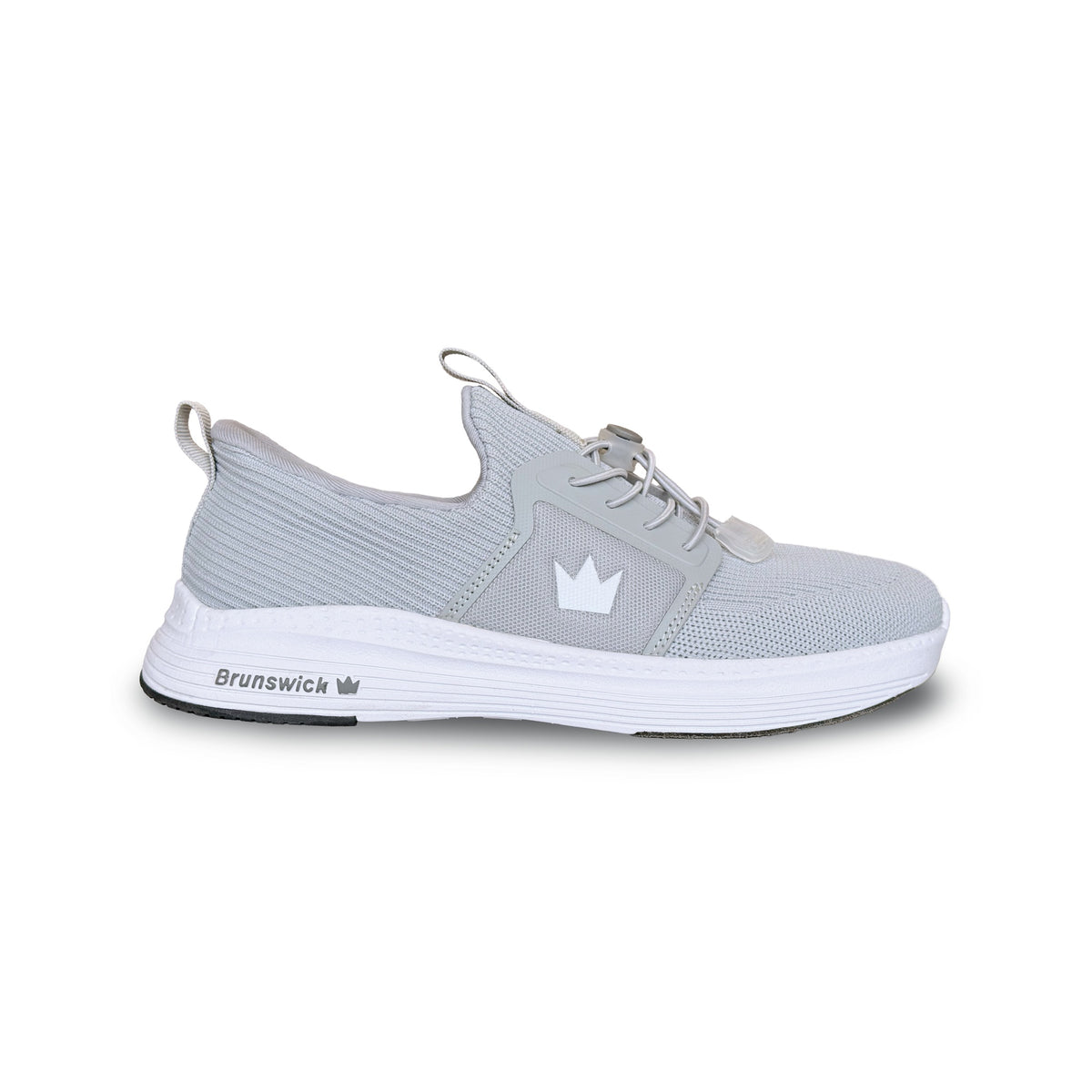 Brunswick Majestic Womens Bowling Shoes - Grey - Brunswick Majestic Grey Side View 1600x1600