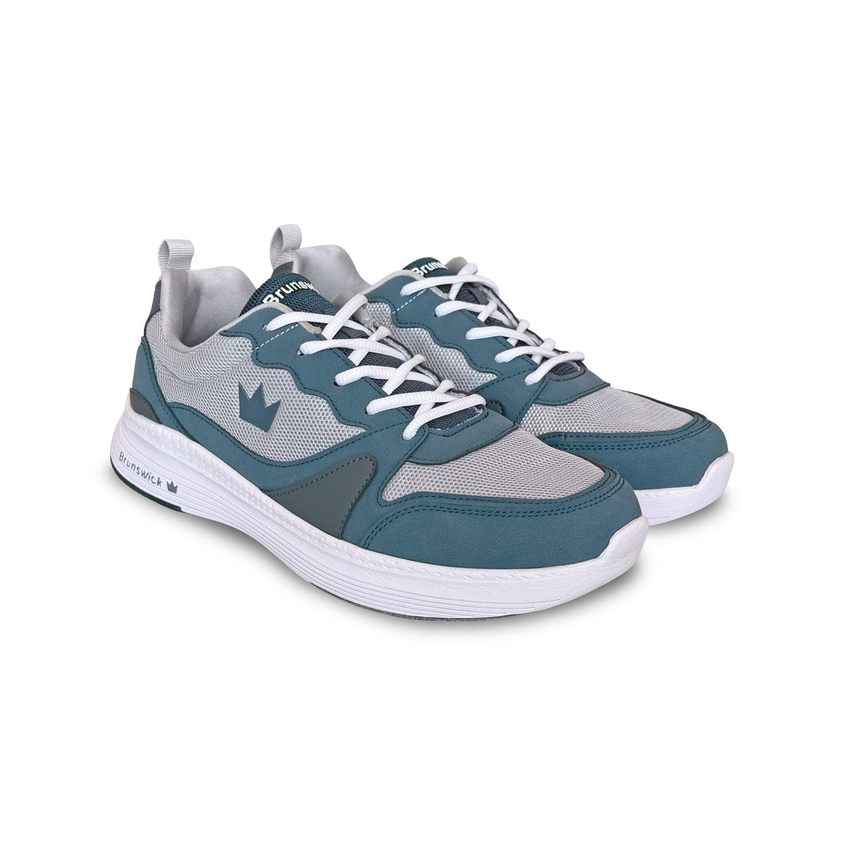 Brunswick Outback Mens Bowling Shoes - Grey/Blue - Brunswick Outback Grey-Blue 3Qtr View Right 1600x1600
