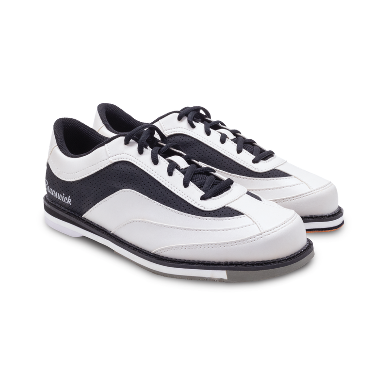 Brunswick Rampage RH, Mens Interchangeable Sole Bowling Shoe in White
