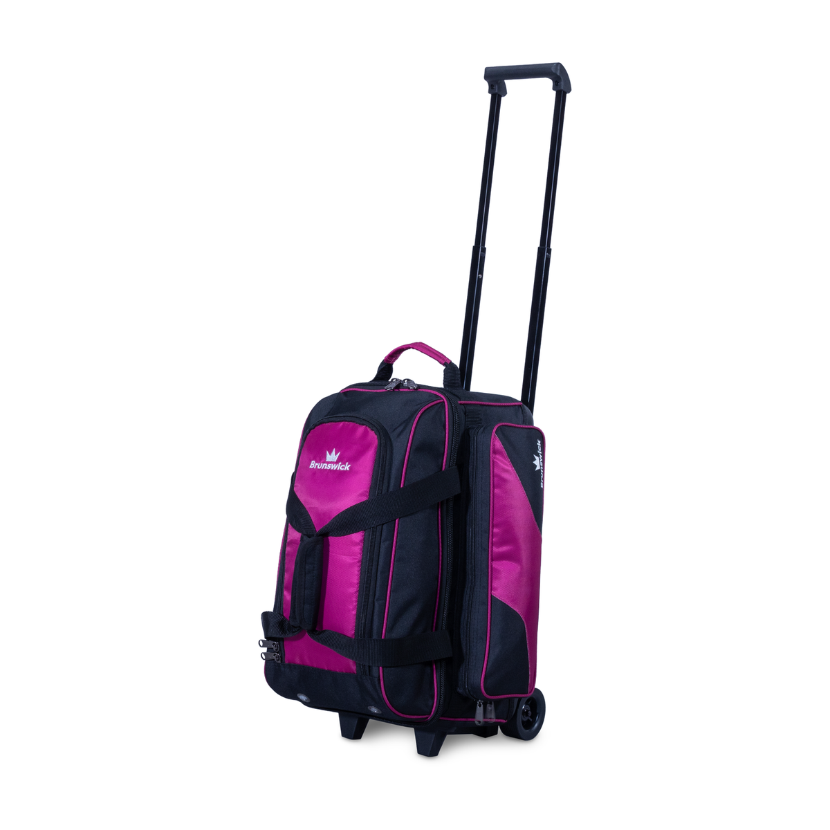 Brunswick Zone Double Roller, 2 Ball Bowling Bag in Raspberry