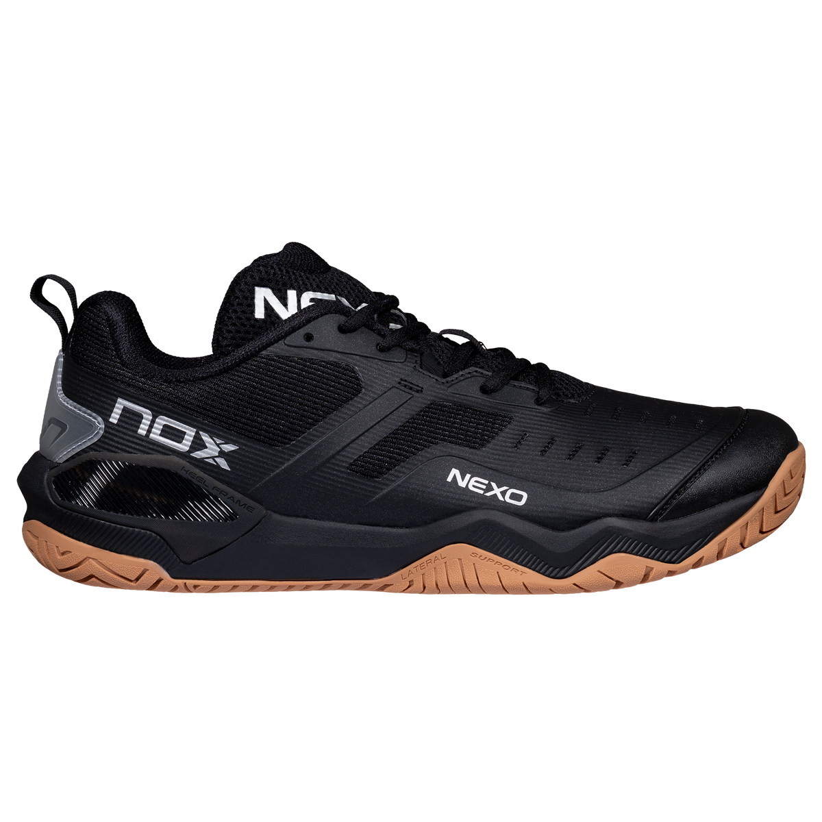 NOX LUX NEXO 2 Pickleball Shoes, Black - Side View