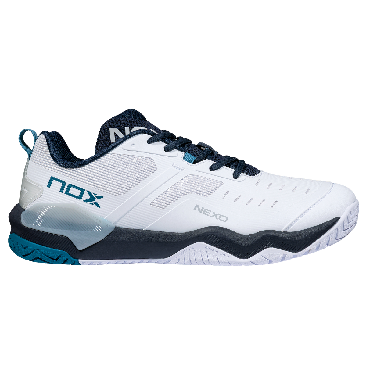 NOX LUX NEXO 2 Pickleball Shoes, White - Side View